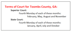 CLERK OF COURT Toombs County Commission